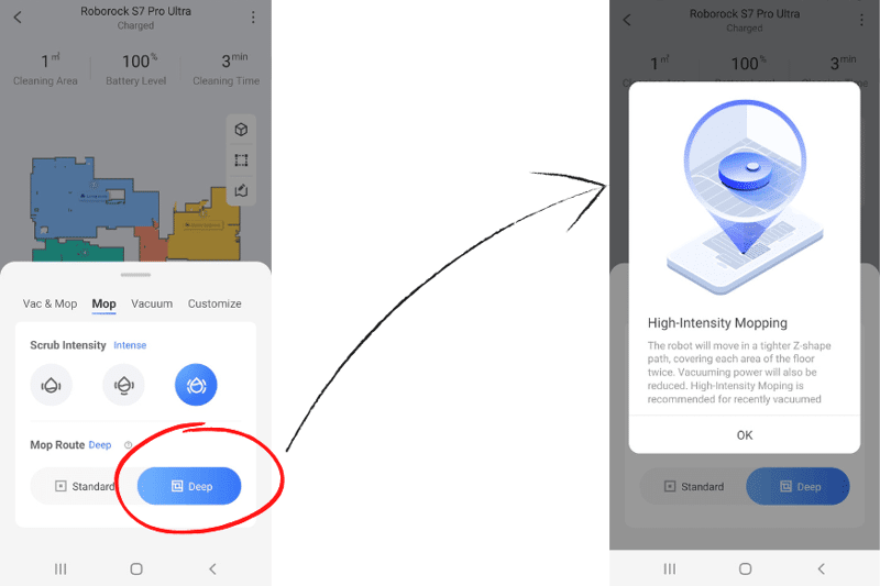 roborock s7 pro ultra debit eau